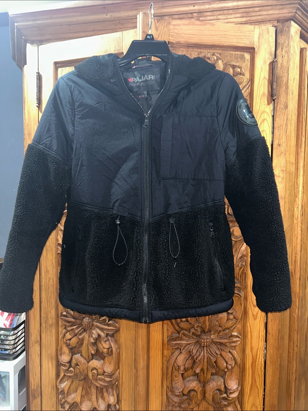 EUC Pajar men's black hooded coat